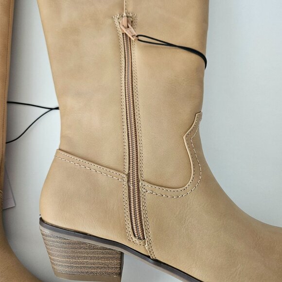 Universal Thread Womens Memory Foam Knee-High Boots Size 8.5 Light Brown Western - Picture 6 of 13
